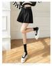 Женские вельветовые кюлоты А-силуэта с плиссировкой и высокой талией, зимние шорты 2024