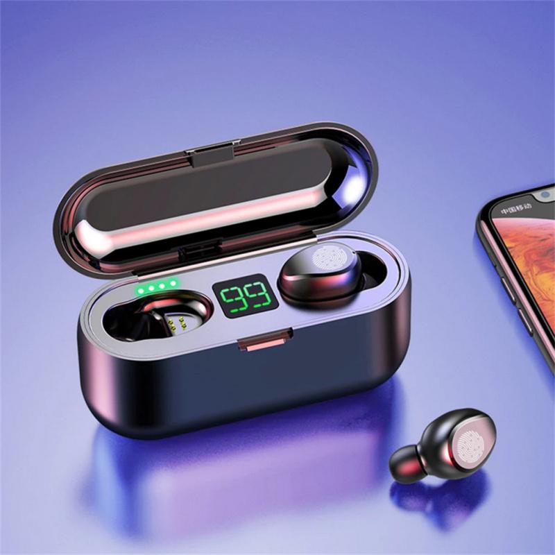 F9 Tws Bluetooth-compatible 5.0 Earphone Wireless Headphone Stereo Mini Headset Sports Earbuds With
