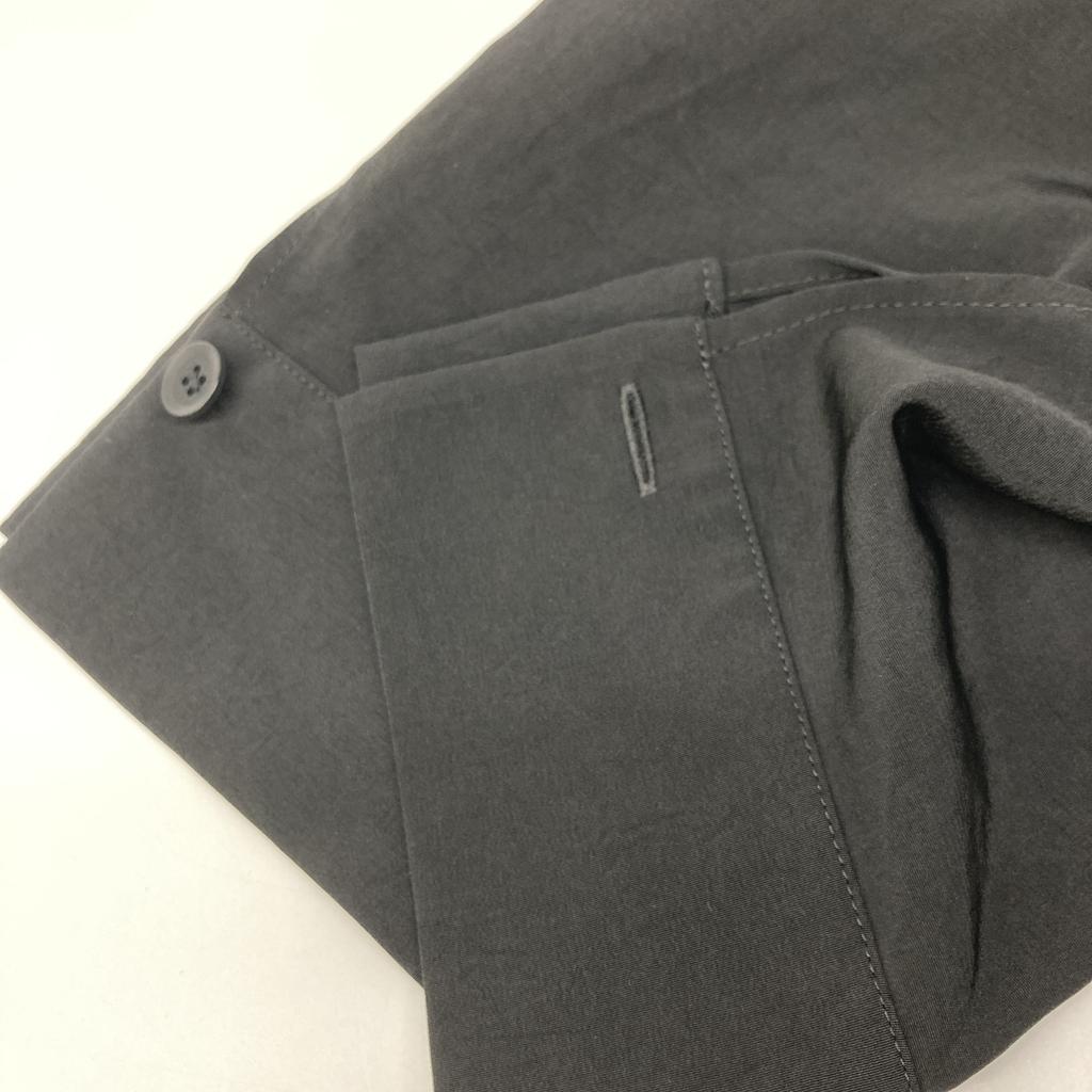 Yohji Yamamoto [Excellent Condition/25% Stainless Steel] Collections FP-D66-500 TA/PE CREPE DE CHINE HOODED DRESS Dress 2 blackUsed