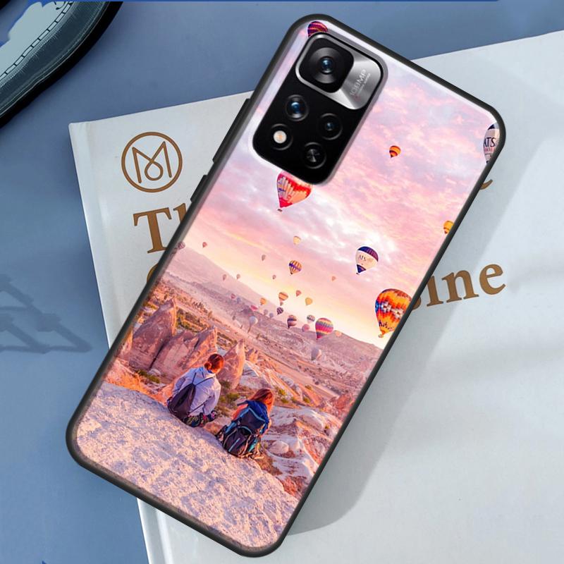 Hot Air Balloon Travel Mountain Case For Xiaomi Redmi Note 14 13 11 9 10 12 Pro 9S 10S 11S 12S Redmi 10C 12C 13C 14C Cover
