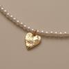 Heart Birthstone Pearl Necklace