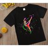Watercolor Gymnastic Girl Print Children 'S T -Shirts Kids Black Tshirt Gym Excercise Sport Lover Birthday Gift Custom T Shirttops