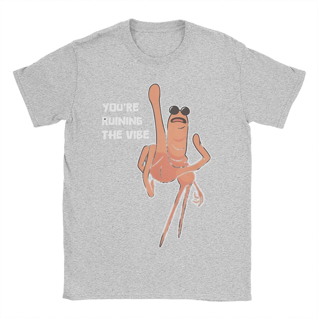 Youre Ruining The Vibe T Shirts Men Womens Pure Cotton Leisure TShirt Funny Marcus The Worm Tees Short Sleeve Clothes Summer