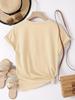 Women's Casual Short Sleeve T-Shirt Peace Love Coffee Graphic Print with Leopard Heart Iced Coffee Design Round Neck Tee Y2K Top