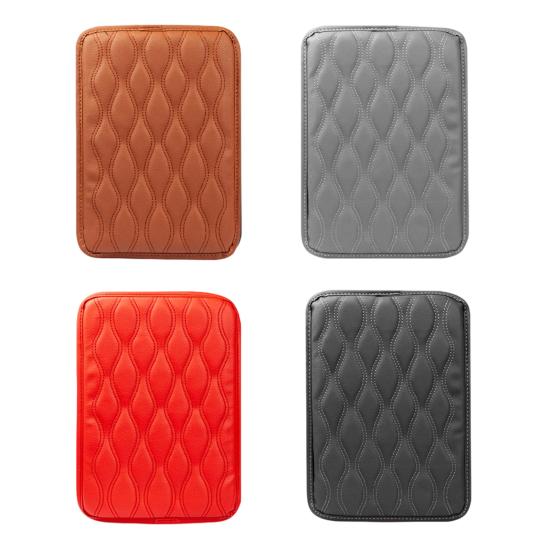 Universal Center Console Cover Waterproof Dirt-Resistant Armrest Box Cushion Protector with Elastic Straps for Most Vehicle