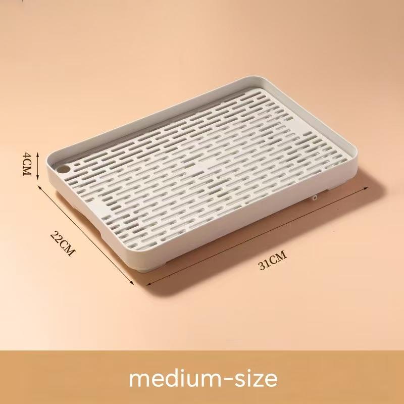 Сервировочная тарелка Стакан для воды Слив для воды Мытье Сушка Прямоугольная для Кухонных принадлежностей Поднос для чая Двухслойный Пластиковые Кухонные аксессуары