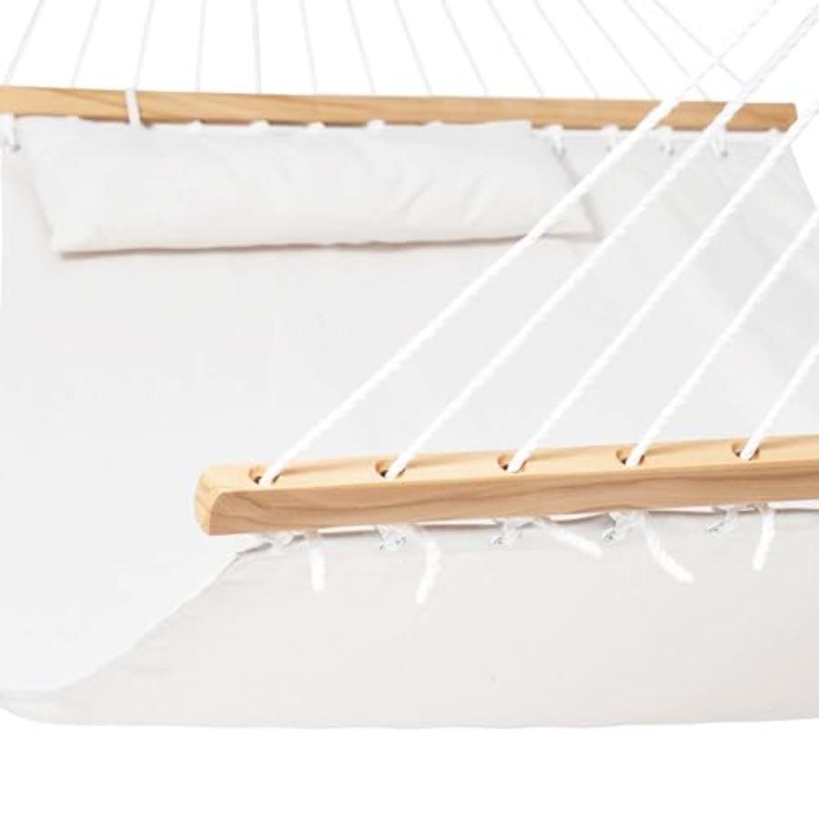 Гамак из ткани Sunbrella 12 футов с распорками и бесплатной подушкой для 2 человек, всепогодный, устойчивый к выцветанию, цвет Cast Pumice 450 l