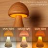 1 Pc Smart Touch Control LED Wooden Mushroom Night Lights Portable Dimmable Bedside Lamp with USB Charging Lamps for Home Decor
