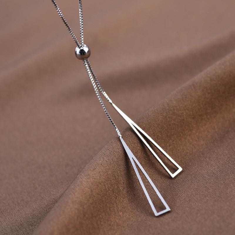 Titanium Fashionforward Steel Clavicle Necklace For Women In Gold Or Silver Stylish Geometric Design