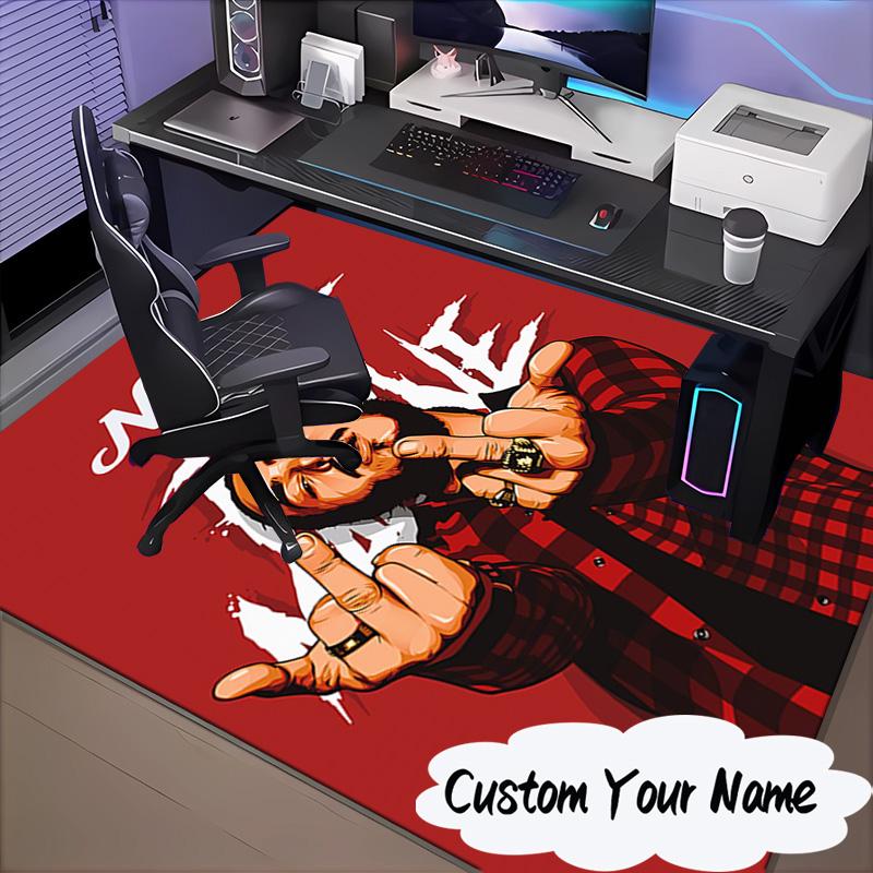 Custom Name Musician's Post Malone Rug for Living Room, Game Rooms, Office, Bedroom, Floor Mat Playful Design, fan gifts Christmas decor