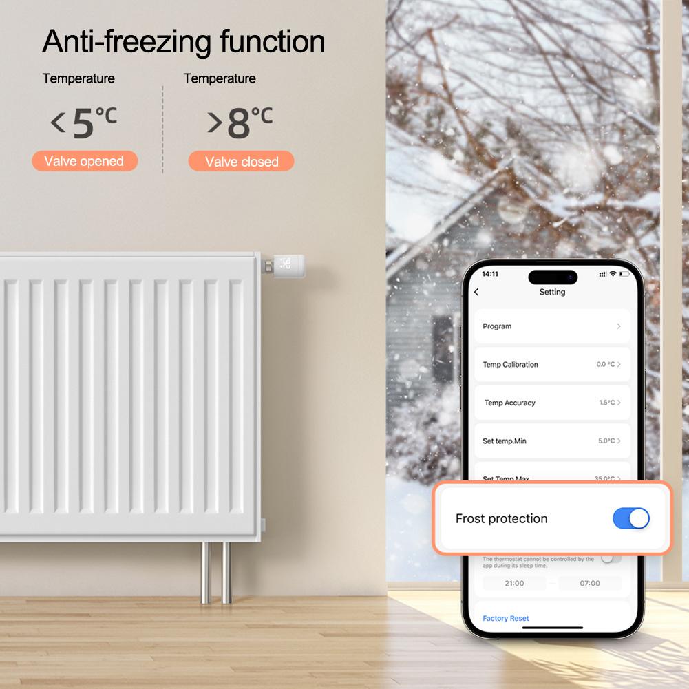 Умный термостат для радиатора Zigbee для Tuya Smart, Программируемый термостат отопления, Совместимый с Alexa и Google Home