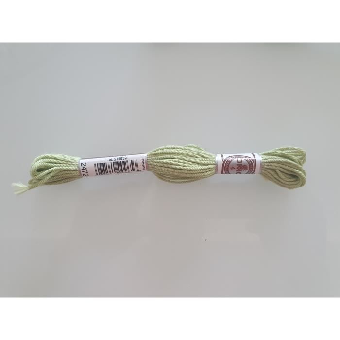 Fil retors - DMC - col. 2472 - 100% coton - Idéal pour canevas - Bijoux créatifs