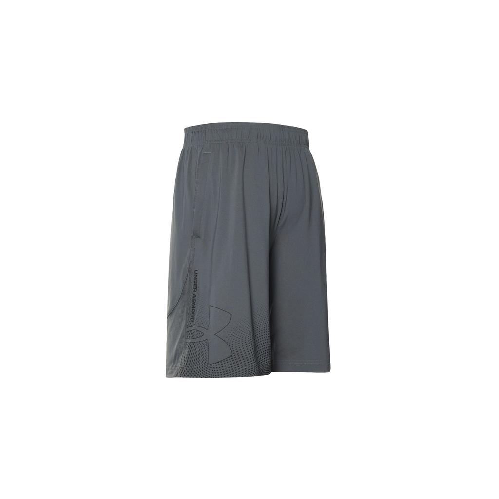 Under Armour Однотонные прямые шорты с логотипом, мужские шорты серые 1370376-012