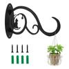 Hanging Antique Black Iron Bracket Wall Hook Indoor Outdoor Garden Bracket Hanging Plant Bracket Hanging Antique Style Garden Plant Bracket Planter