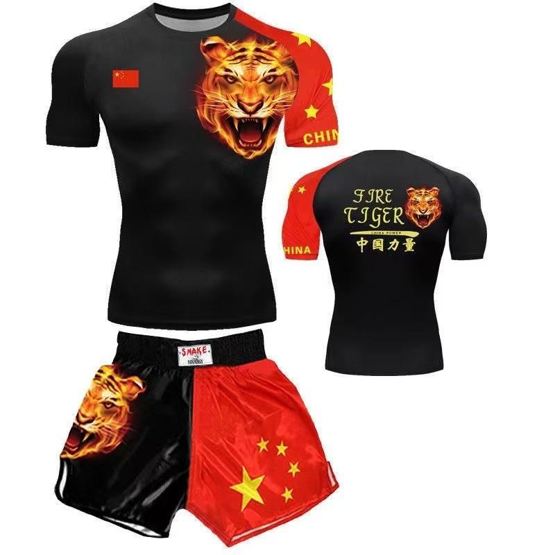 Kids Martial Arts Training Uniform Boxing Muay Thai MMA Sanda Practice Custom Print