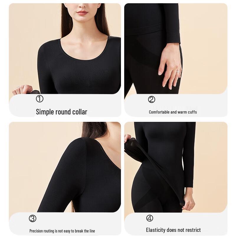 Langsha Women's Seamless Body-Shaping Thermal Underwear Set