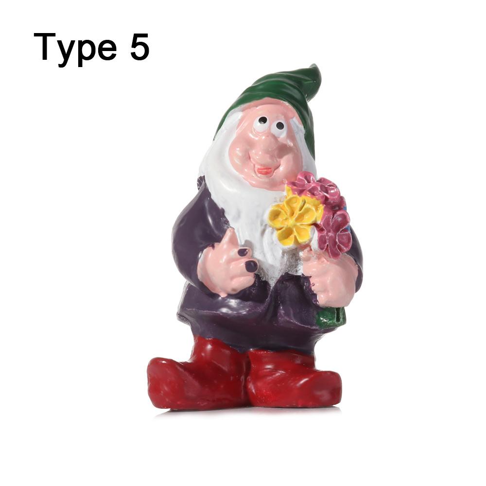 Hand-painted Fairy Garden Gnomes Desktop Decoration Miniature Dwarfs Statue Mini Gnome Figurines