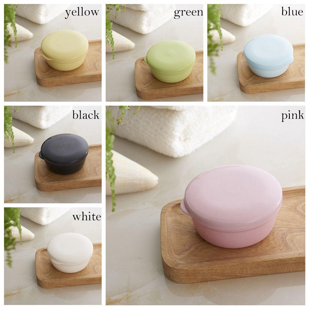 Self Draining Portable Soap Dish Round Travel Soap Container Sink   Travel