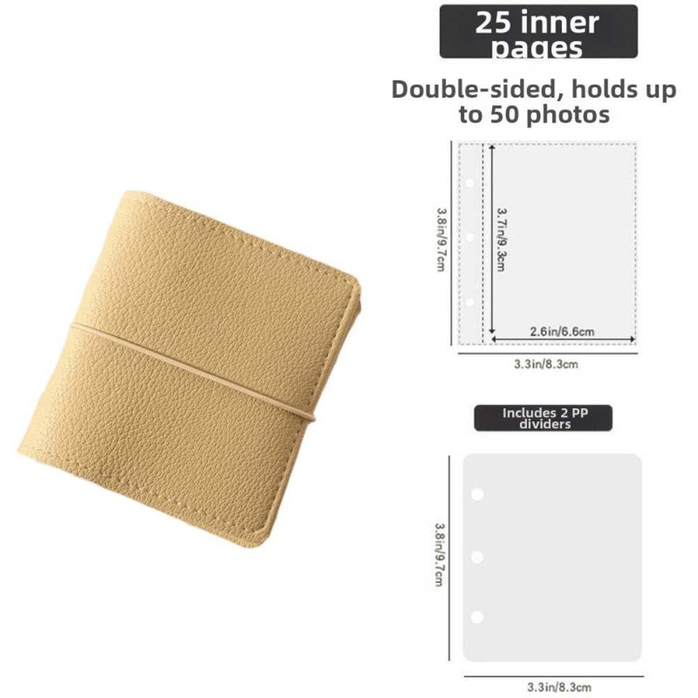 3-Inch Photocard Binder 3-Hole Ring Acid-free Pages Mini Photo Album High-transparency 25 Inner Sheets Card Collect Book Fans
