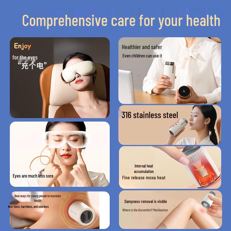 Hezheng Smart Eye Massager & Office Warming Gift Set CN plug (adapter included)