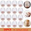 New 16PCS Silicone Chair Leg Cap Floor Protection Cap Furniture Foot Cover Transparent Non-slip