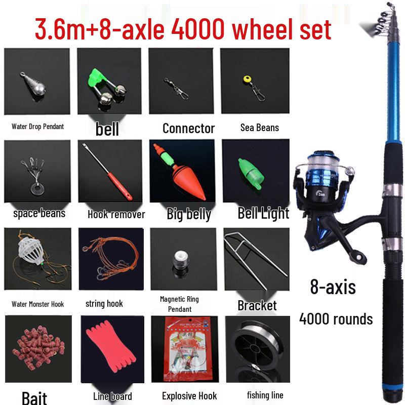 Полный набор для морской рыбалки: Спиннинговые, кастинговые и удилища для дальнего заброса с оснасткой