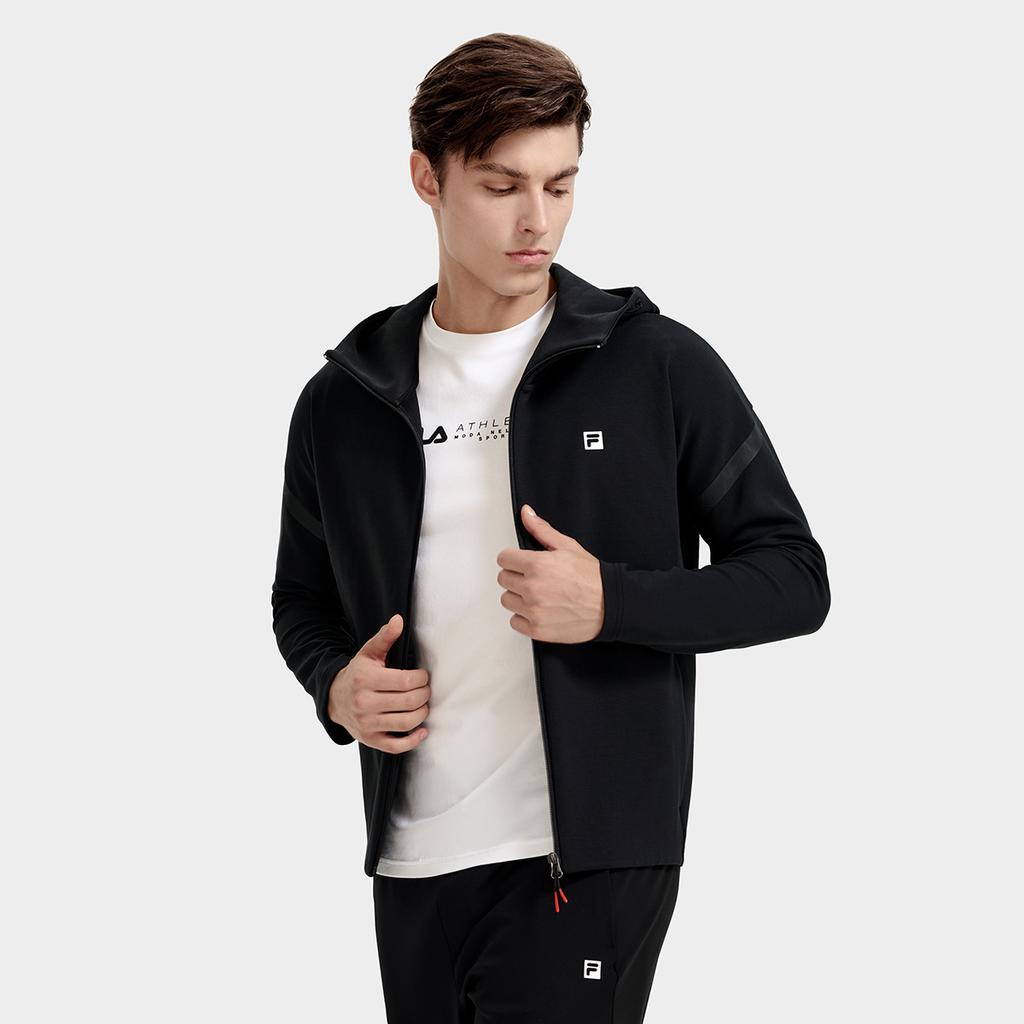 FILA Jackets Men's Pitch Black Hooded Moderate Other A11M311506FBK