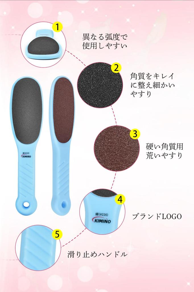 KIMINO Пятка Мозоль Пятка Пятка Мозоль Пемза Мозоль x Набор Пилка, Двусторонняя, Пилка, Уход, Удаление, Пилка, Камень, Удаление, 120+220 2 шт.