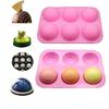 6 Holes Half Ball Sphere Chocolate Silicone Mold Round Semi Sphere Cake Silicone Baking Molds For Dessert DIY Jelly Dome Mousse