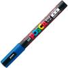 Mitsubishi Pencil Posca Fine Round 10 Pens Water-Based Pen, Point, Tip, PC3M.33, Blue,