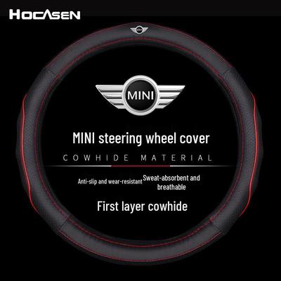 Чехол на руль из натуральной кожи Mini Cooper для Countryman/One, Забавный модифицированный захват для руля автомобиля
