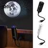 Adjustable Projection Lamp USB Projector with 2 Films, Moon & Milky Way LED Films Light, 360 Degrees Rotating for Car, Bedroom Ceiling Decoration