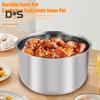 Rice Cooker Inner Pot Replacement Stainless Steel High Volume Cooker Liner Cooker Inner Pot for Steaming Stewing Slow Simmering