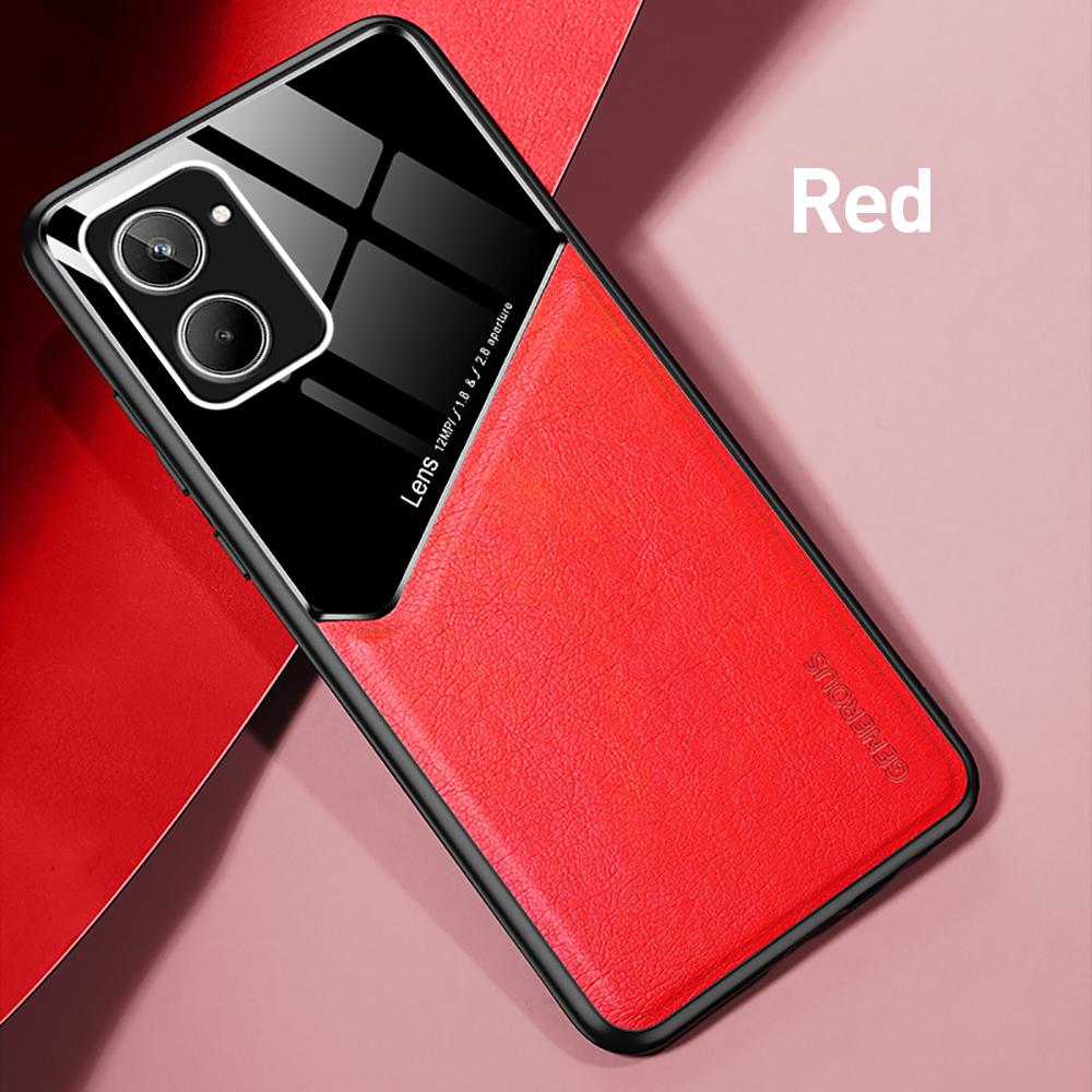Кожаный автомобильный магнитный чехол-держатель для Realme 10 Pro Plus Realme10 Pro + ProPlus 5G с мягкой рамкой, противоударный чехол Realmi 10 4G