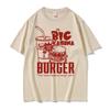 2026 Summer The Big Kahuna Burger Print Cotton TShirt Unisex Hip Hop Sport Casual Breathable Plus Size Loose Tops Y2k