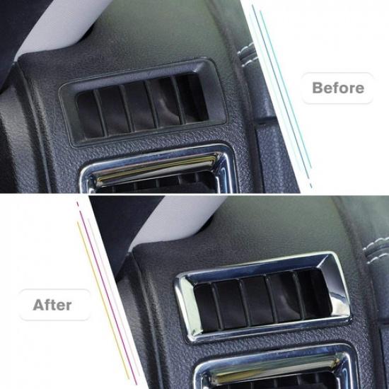 Center Console Air Vent Outlet Cover Trim Frame for Dodge Ram 1500 10-17 Chrome