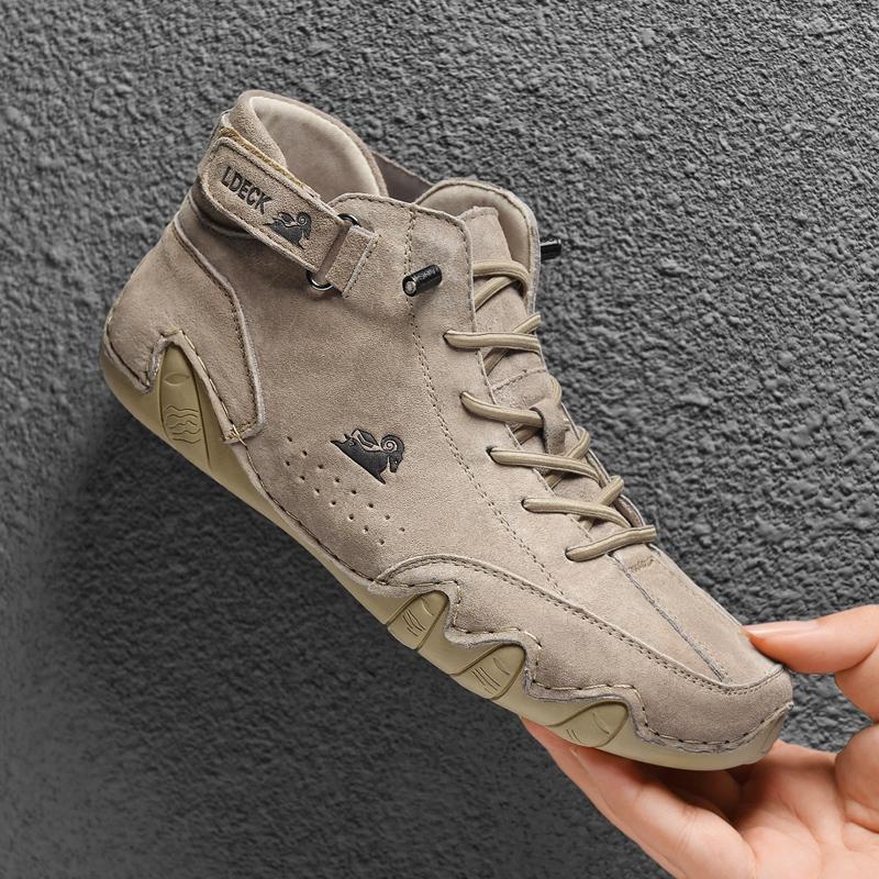 Leather Boots for Men 2025 New In High Top Shoes Sneakers Luxury Shoes Man Motorcycle Footwear Casual Ankle Boots