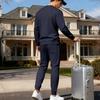 Осенне-зимний комплект мужского оверсайз свитшота с круглым вырезом для повседневной спортивной одежды из плотного флиса с подкладкой