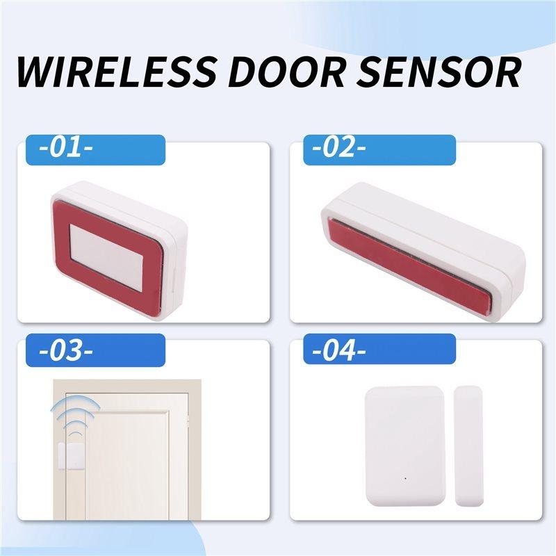 A92Z 2.4Ghz Wireless TTLOCK Door Sensor Smart Door Lock Sensor ABS Windows Open Close Status Works With TTLOCK App Smart Locks