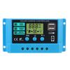 LCD Display PWM Battery Charger Dual USB 30A 20A 10A Solar Controller 12V/24V Auto 5V Output Solar Regulator