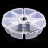 Fashion Organizer Transparent Nail Art Rhinestones Case Jewelry Container Empty Storage Box 8 Grids