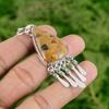 Daughters Day Deal 925 Silver Natural Bauxite Bezel Birthday New Pendant Jewelry