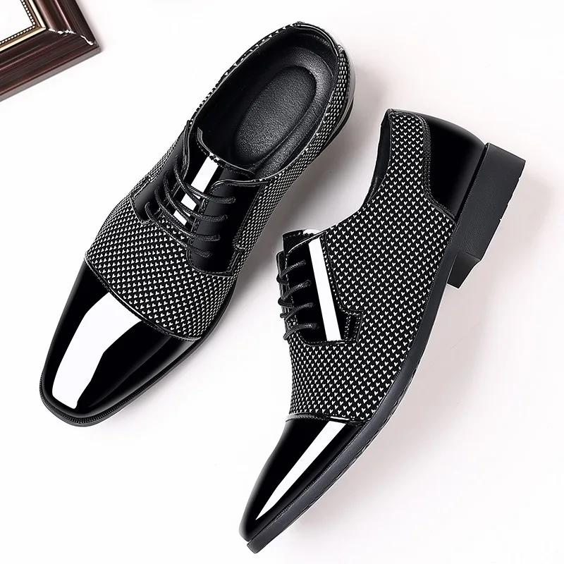 2023 New Men's Business Dress Shoes Casual Pointed Toe Wedding Shoes