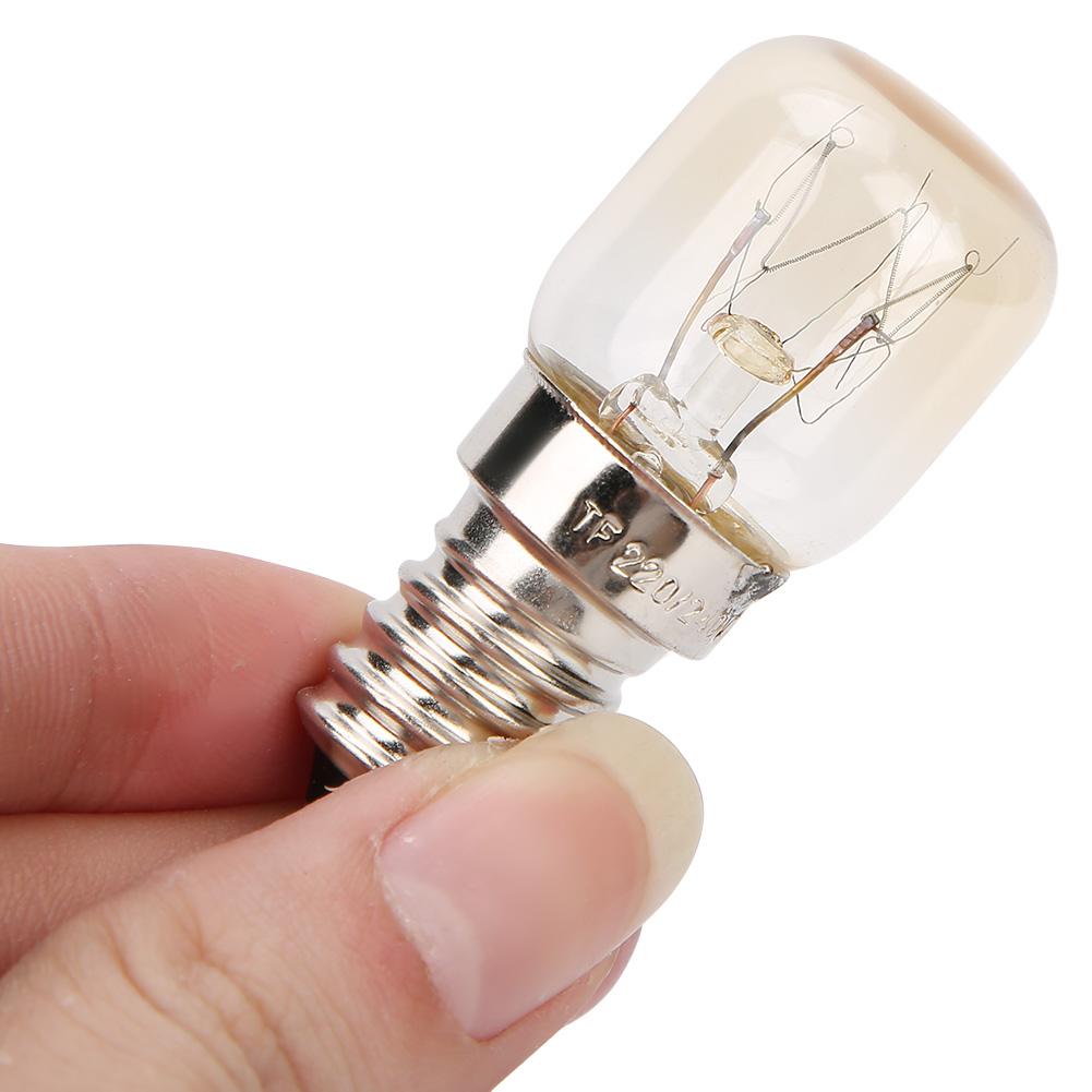 10Pcs 300 Celsius High Temperature Resistant Nickel Plated Copper E14 Light Bulb for Microwave Oven25W