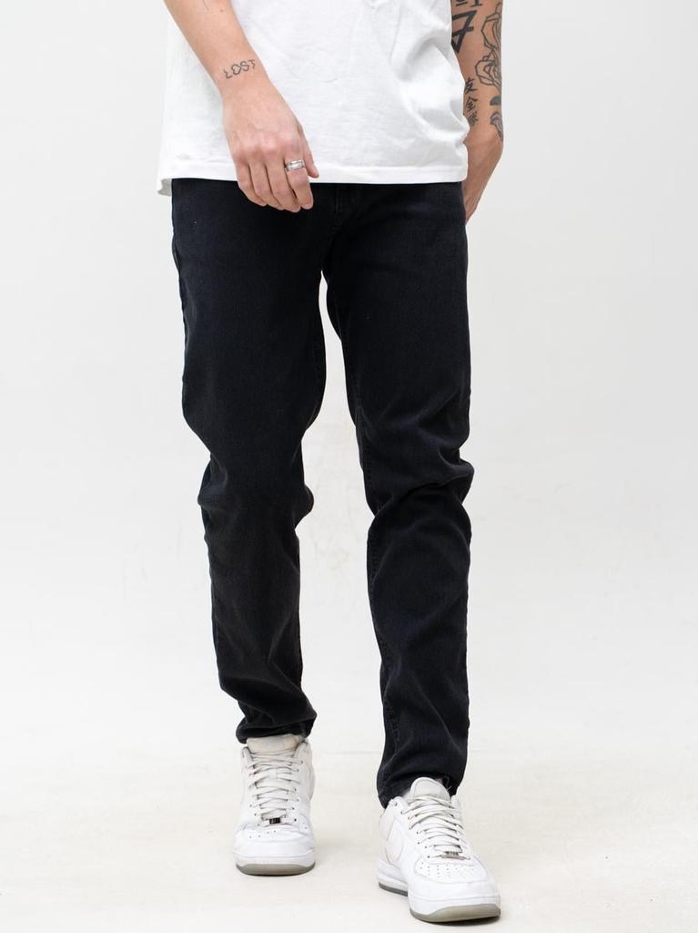Men's Black Jigga Wear Mini Embroidered Logo Jeans 38