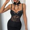 Чувственный кружевной комбинезон на бретелях с вырезом 70355: Стиль королевской сестры