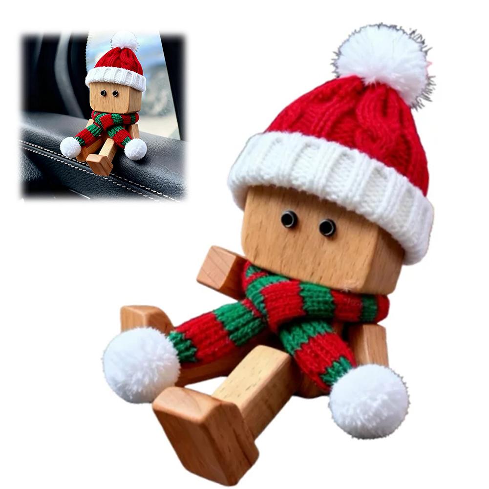 Shaking Wooden for Man Gift It Comes with Vivid Expression Accessories, Desktop, Bookshelf, Car Decorations Christmas Gift U2B6