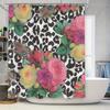 Роскошная шторка для душа с цветочным леопардовым принтом, водонепроницаемая, домашний декор, украшение для ванной комнаты для детей