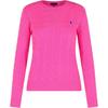 Polo Logo Embroidered Crew Neck Long Sleeve Knit Sweater Women Sweater Pink 211971865-008