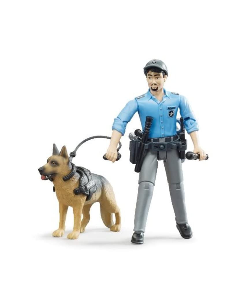Bruder Caucasian Police Officer & Police Dog BR62150